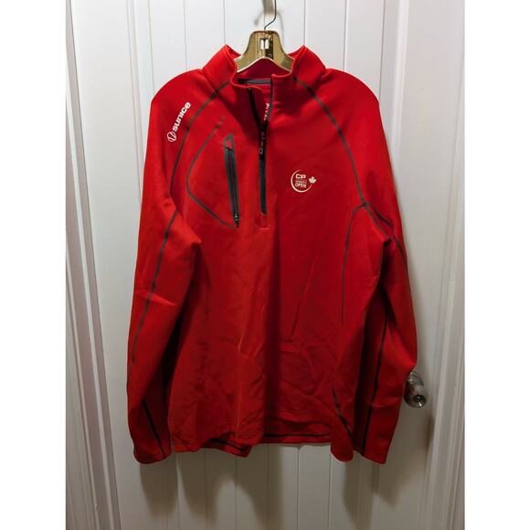 Sunice Allendale Red Pullover Golf Jacket Thermal Half Zip Logo Men's XL - Picture 1 of 9